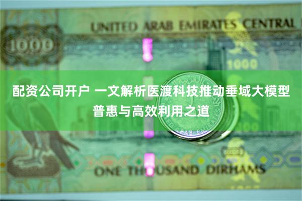 配资公司开户 一文解析医渡科技推动垂域大模型普惠与高效利用之道