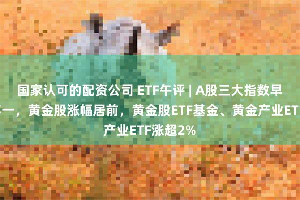 国家认可的配资公司 ETF午评 | A股三大指数早盘涨跌不一，黄金股涨幅居前，黄金股ETF基金、黄金产业ETF涨超2%