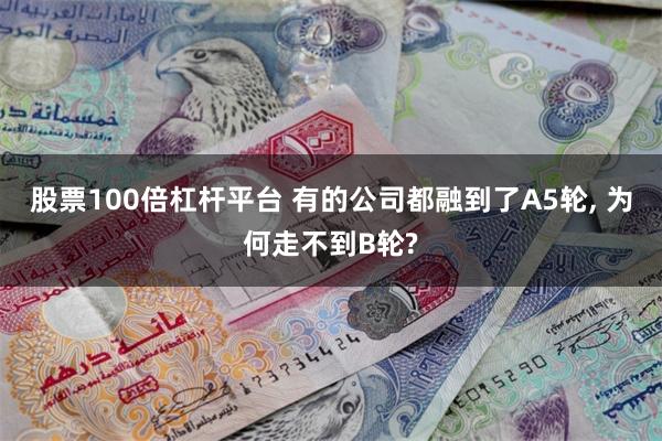 股票100倍杠杆平台 有的公司都融到了A5轮, 为何走不到B轮?