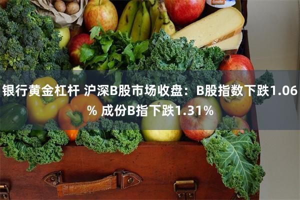 银行黄金杠杆 沪深B股市场收盘：B股指数下跌1.06% 成份B指下跌1.31%